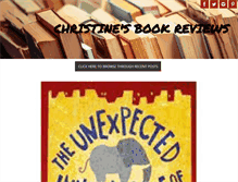 Tablet Screenshot of christinesbookreviews.com